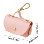 Stylish Pet Bag Holder Faux Leather Pet Poop Bag Holder with Dispenser for Dog Bags Portable Dog Poop Bag Organizer Supplies Pet - Image 6
