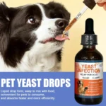 6ml Pet Yeast Infection Drops for Dogs & Cats Natural Herbal Supplement Support Gut Health & Immune System Easy to Administer