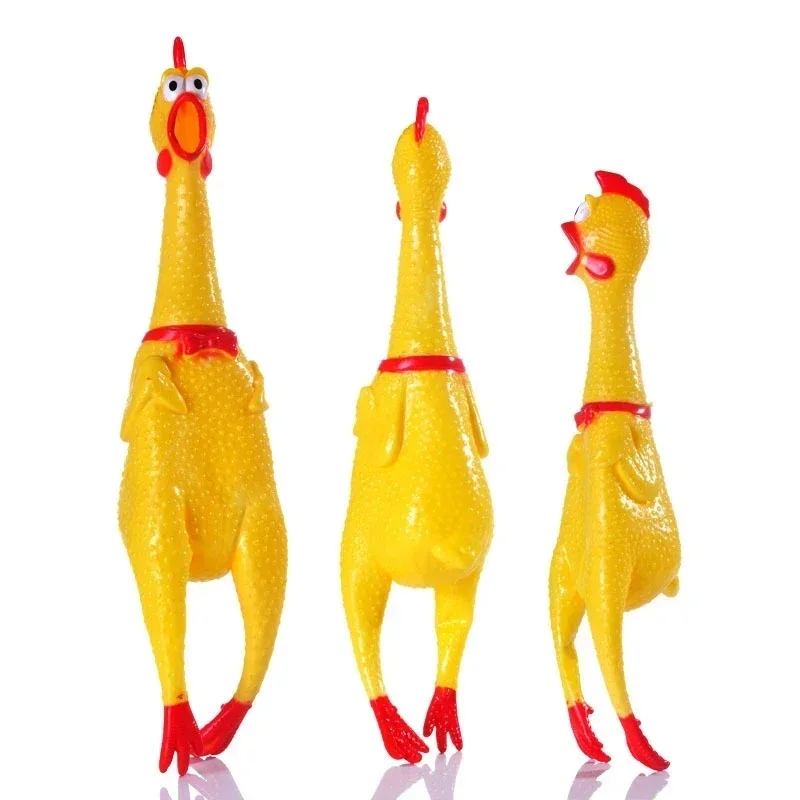 kf-Sa9069f1a077447c9ba57026422503b68y Squeaky Screaming Chicken Toy Squeeze Shrilling Decompression Pet Dog Funny Vent Toy - Image 1