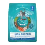 Plus Natural High Protein Dry Cat Food Salmon and Ocean Whitefish Skin and Coat Health Formula, 7 lb Bag