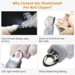 Professional Pet Nail Clipper Scissors With LED Light Cat Dog Nail Clipper Tool Scissors Nail Toeclaw Cutter Scissors Pet Supply - Image 3