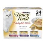 Purina Delights with Cheddar Grilled Chicken, Turkey or Whitefish and Cheddar Cheese Feast in Gravy Wet Cat Food Variety Pack -