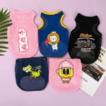 Cute Summer Polyester Fibre Cool Breathable Cat Costume Cat T-shirt Puppy Vest Dog Clothes - Image 5