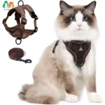 Cat Harness and Leash Set for Small to Large Cats Adjustable Cat Vest Harness Reflective Trim Universal Cat Leash and Harness
