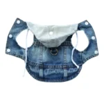 Cool Dog Jean Jacket Vest with D-Ring Hoodies for Small Medium Dogs, Spring Dog Clothes Puppy Denim Harness Coat for Walking - Image 6