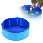 Foldable Dog Bath Swimming Pool Cat Pool Toy With Fish-Water Endless Self Play Interactive Cat Toys Pet Cleaning Water Basin - Image 5