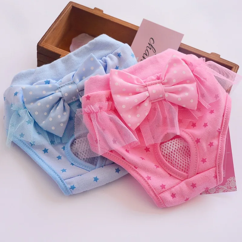 kf-Sade62387ede34c9ca7f1b272f5a02278f Dog Physiological Pants Pet Supplies Dog Menstrual Pants Pet Princess Panties Pet Diaper Dog Breathable Bow Dog Clothes - Image 1
