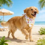Sucado Dog Bandana Fruit Floral Spring Washable Soft Doggy Scarf Kerchief Summer Adjustable for Small Medium Large Dogs Pets - Image 5