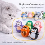 10pcs Cat Rolling Toy for Indoor Use. Self-rolling Cat Toy. No Batteries Required. Random Designs. Lightweight Cat Puzzle Toy. - Image 6