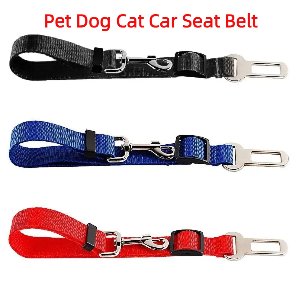 kf-Sae38ba8020134311b42d14edbd32dcefa Pet Dog Cat Car Seat Dog Car Seat Belt Safety Protector Travel Pets Accessories Dog Leash Collar Breakaway Solid Car Harness - Image 1