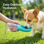 1PC 300ml 500ml Travel Pet Water Bottle Integrated Drinking Bowl Portable Dispenser for Dogs Cats Outdoor Travel and Activities - Image 4