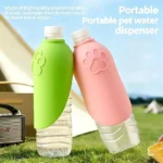 Dog Cat Drinking Bowl Outdoor Feeding Water Portable Drinking Cup for Pets Foldable Water Dispenser Interchangeable Bottle - Image 3