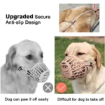 Softness Plastic Dog Muzzle Anti Bite Adjustable Pet Basket Dogs Training Mouth Cover Mesh Cage for Small and Large Dogs Care - Image 5