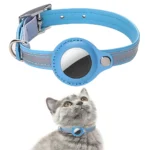 Leather Pet Adjustable Collars for Airtag Location Tracker Dog Cat Anti-lost Reflective Protection Case for Airtags Collar - Image 3