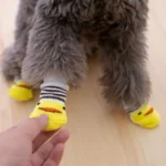 4Pcs Pet Cat Dog Floor Anti-slip Socks Autumn Winter Warm Soft Wool Socks Pet Kitten Puppy Anti-freeze Feet Paw Protector Socks - Image 4