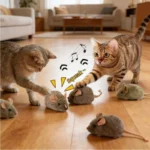 Funny Plush Cat Toy Simulation Mouse Automatic Chirping Interactive Mice Cat Toy Bite Resistance Pet Cat Toys Kitten Supplies
