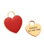 Personalized Dog ID Tag Cute Heart Shape Kitten Puppy Tags Engraved Name Plate Pendant Anti-lost For Dogs Cats Pet Accessories - Image 5
