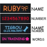 2 PCS Personalized Dog Name Labels Colorful Pattern Pet Harness Custom Tag Removed Stickers ID Dog Chest Strap Vest Collar Tag - Image 4