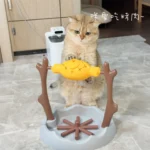 1set Pet Enrichment Rolling Tumbler Toy, Automatic Food Dispensing Toy, Interactive Entertainment Toy for Kitten - Image 2