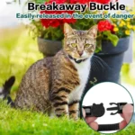 Cute Cat Collar Airtag Breakaway Reflective Kitten Collar with Bell for Apple Air Tag Holder Bell Nylon Silicone Collar for Cats - Image 3