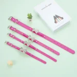 Cute PU Leather Dog Puppy Collar Bling Rhinestone Bowknot Chihuahua Collar for Small Medium Larger Dog XXS-XL Dog Accessories - Image 4