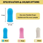 Pet Finger Toothbrush Kit Non-Toxic Silicone Dental Cleaning Tool for Dogs Cats Puppies Tartar Removal Bad Breath Care Cleaning - Image 2