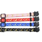 Personalized Customizable Star & Moon Quick Release Kitten Cat ID Collar Puppy Dog Engraved Tag For Small Dogs Cats - Image 2