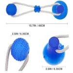 Rubber Suction Cup Dog Ball Pull Rope Interactive Chew Molar Toy Bite Resistant Teeth Clean Pet Play Training Relieve Boredom - Image 6