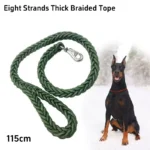 Large Dog Leash Nylon Braided Traction Rope Pet Walking Thick Hand Rope For Bulldog Rottweiler Hound Dogs Accessories - Image 2