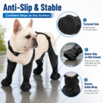 Dog Full-Leg Waterproof Protectors Mud & Stain Resistant Non-Slip Dog Shoes Perfect for Medium & Small Pet Breeds in Rainy Days - Image 2