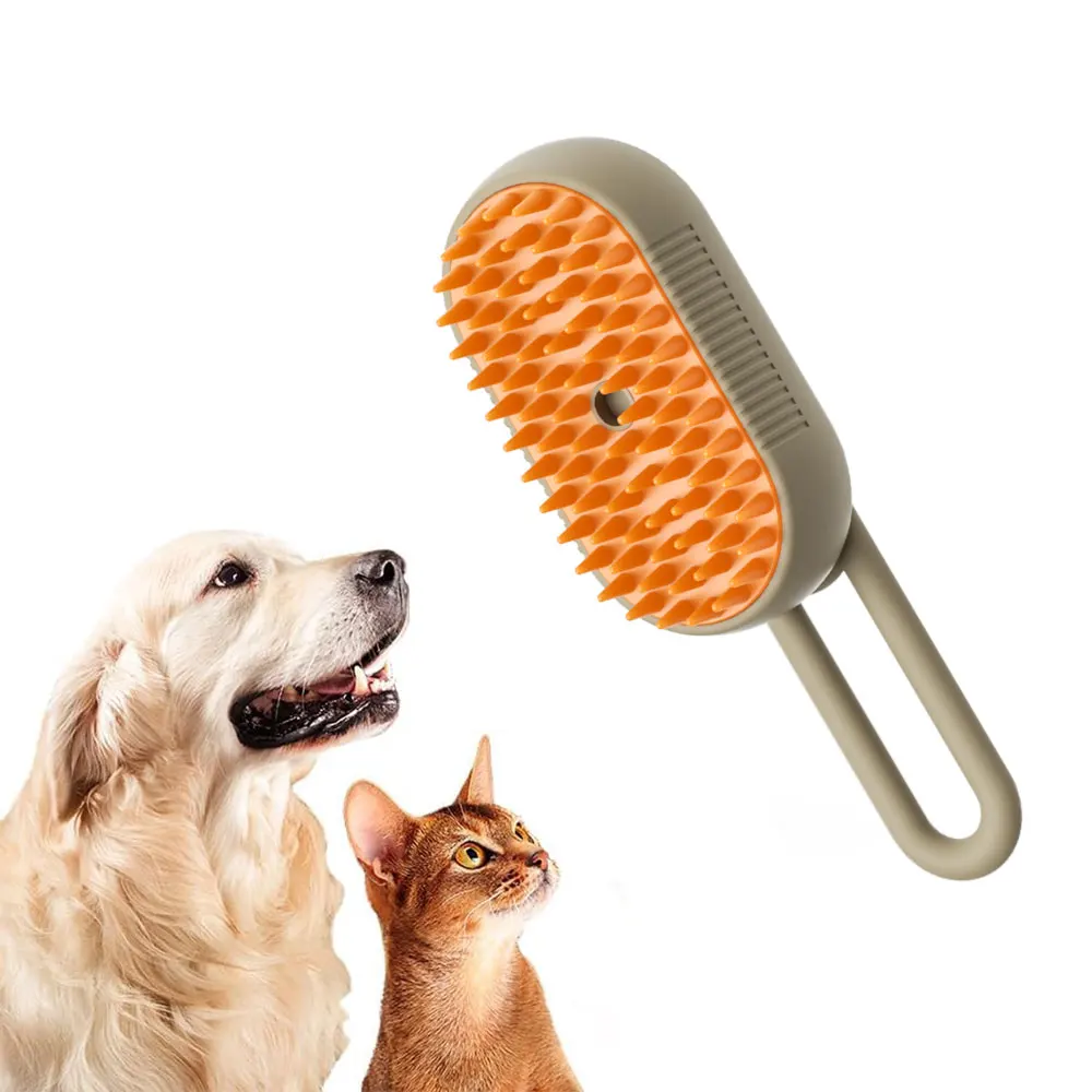 kf-Sb5c3db429aac45f5be54034be51c26ac8 Dog Cat Steamy Brush Spray Massage 3 In1 Rechargeable Electric New Steam Brush Pet Removal Tangled And Loosse Combs Cleaner - Image 1