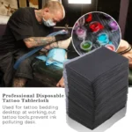 125/50/25Pcs Black One-time Tattoo Cleaning Wipes Pad Disposable Dental Piercing Bibs Waterproof Sheets Paper Tattoo Accessories - Image 4