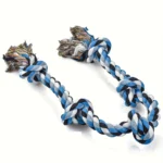 1pc Heavy-Duty Dog Rope Toy with Teeth Cleaning & Chewing - Extra Long Rope -Durable Chew Toy for Teeth Cleaning dog accessories - Image 2