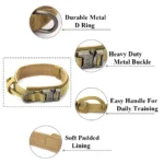 Tactical Dog Collar Adjustable Nylon Dog Supplies With Heavy Duty Metal Buckle Durable Training Collar For Medium And Large Dogs - Image 4