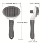 One-Click Pet Hair Removal Comb for Effortless Grooming of Dogs and Cats - Float Hair Removal Slicker Brush with Automatic Funct - Image 4