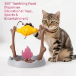 1set Pet Enrichment Rolling Tumbler Toy, Automatic Food Dispensing Toy, Interactive Entertainment Toy for Kitten