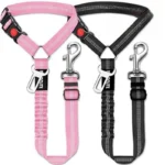 Pet Car Seat Belt Restraint Adjustable Puppy Safety Elastic Bungee Connect Dog Harness in Vehicle Travel Dog Reflective Leash