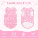 Dog Shirts for Small Dog Cute Dog T-Shirt Pink Soft Girl Doggie Sleeveless Shirt Puppy Clothes Cats Chihuahua Breathable Spring - Image 3