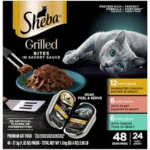 Perfect Portions Grilled in Savory Sauce Adult Wet Cat Food Marinated Chicken, Flaky Salmon, Tender Tuna, 2.64 oz. Twin-Pack Tr