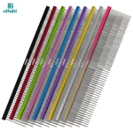 Oitabi Pet Comb Stainless Steel Long Teeth Comb for Dogs & Cats Pet Hair Comb for Home Grooming Kit Removes Knots Mats & Tangles