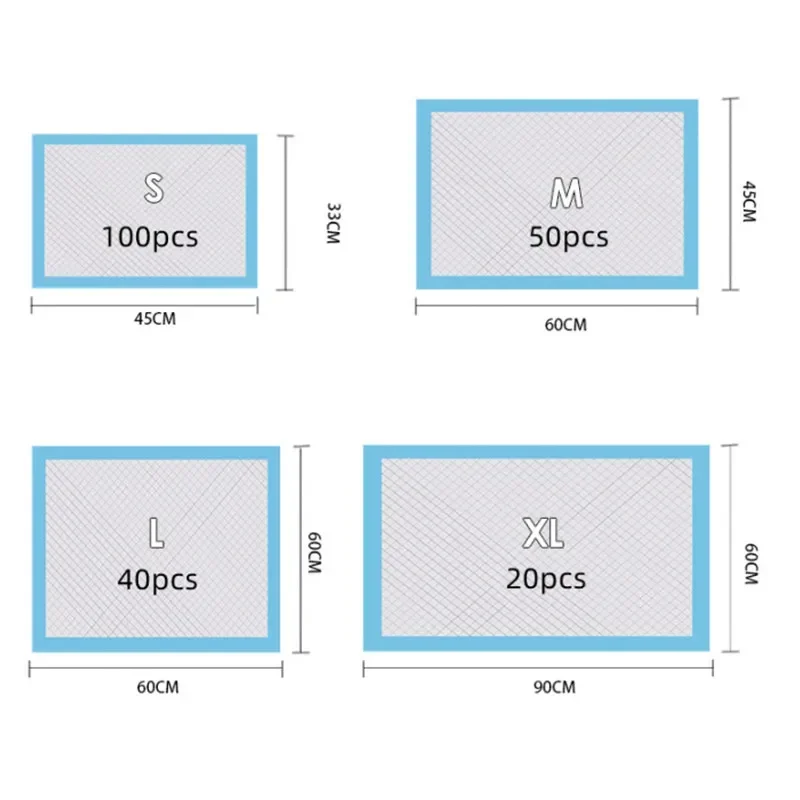 kf-Sb9cc7fc0046748d8b9c94e2f8886b054T 100/50/40/20PCS Absorbent Dogs Diapers Disposable Puppy Training Pee Pads Quick Dry Surface Mat Clean Cushion Dog Supplies - Image 1