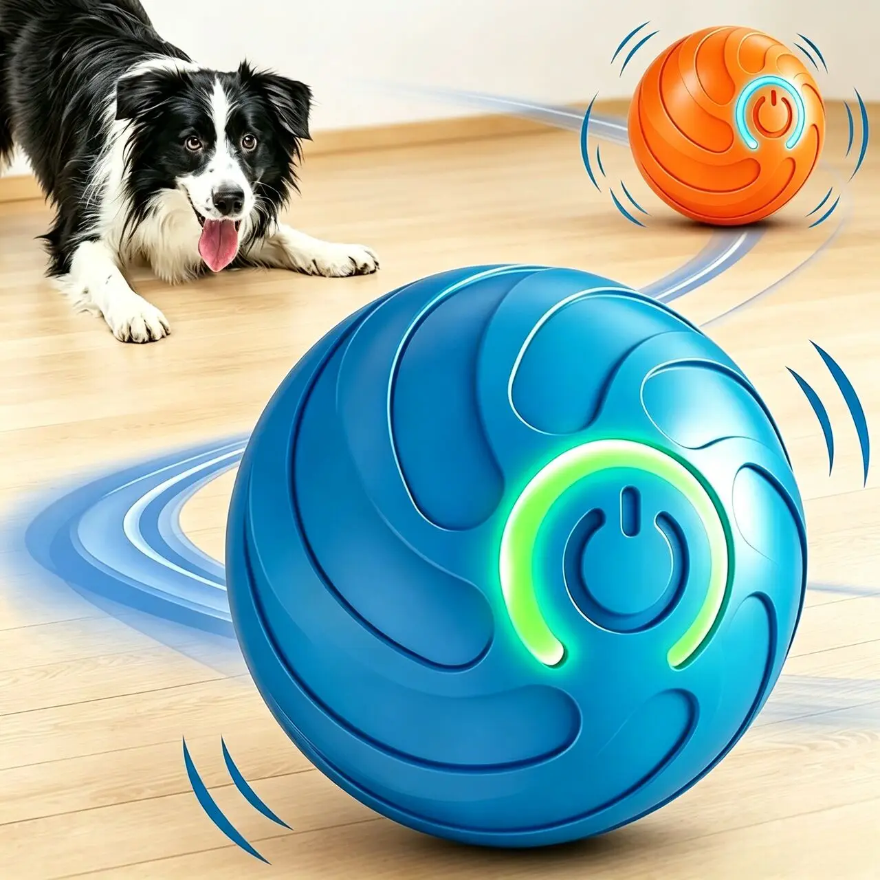 kf-Sba69b28c617f43eeac2e83b40a7561e3D Smart Dog Toys Ball Electronic Interactive Pet Toy Moving Ball USB Automatic Moving Bouncing for Puppy Birthday gift Cat Product - Image 1