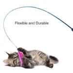 Pet Cat Toy Super Long Three Section Telescopic Rod Cat Teaser Stick Feather Replacement Head Cat Teaser Supplies New - Image 5