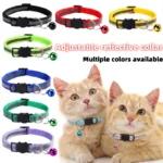 Cute Reflective Breakaway Kitten Cat Collar Safety Buckle With Bell Adjustable Soft Pet Neck Collar For Boy Girl Adult Cats - Image 2