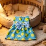 Dog Princess Dress Summer Kitten Pet Skirt Blue Lemon Bow Lace Dog Dresses for Small Medium Puppies Poodle Chihuahua Apparel - Image 5