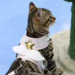 Angel Wing Cat Harness and Leash Set, Adjustable Kitten Vest Harness for Walking, Escape-Proof Soft Mesh Breathable also Puppy - Image 2