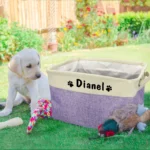 Personalized Dog Toy Basket Free Print Pet Storage Box DIY Custom Dog Name Toys Clothes Accessories Foldable Organize Storage - Image 5