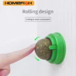 Natural Catnip Cat Wall Stick-on Ball Toy Scratchers Treats Healthy Natural Removes Balls to Promote Digestion Cat Grass Snack - Image 4