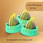 Natural Catnip Cat Wall Stick-on Ball Toy Scratchers Treats Healthy Natural Removes Balls to Promote Digestion Cat Grass Snack - Image 3