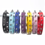Harp Spiked Studded Leather Dog Collars Pu For Small Medium Large Dogs Pet Collar Rivets Anti-Bite Pet Products Neck Strap - Image 2